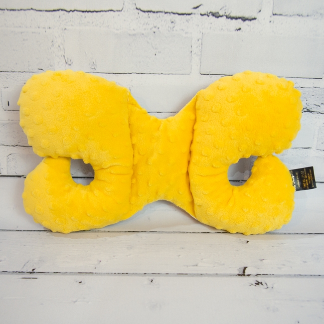 Poduszka antywstrząsowa motylek - szaro-żółta